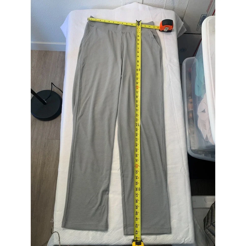 (H-237) Cuddl Duds Lounge Set Women TS Gray 2PC Top & Pants Soft Stretch QVC New